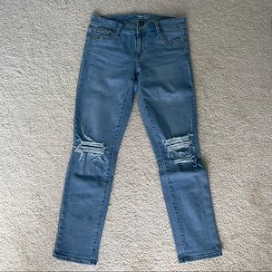 gap ripped girlfriend jeans size 26